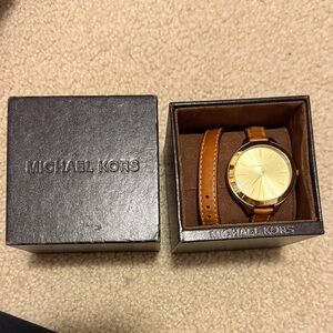 Michael Kors Gold Dial with Tan Strap women’s Watch